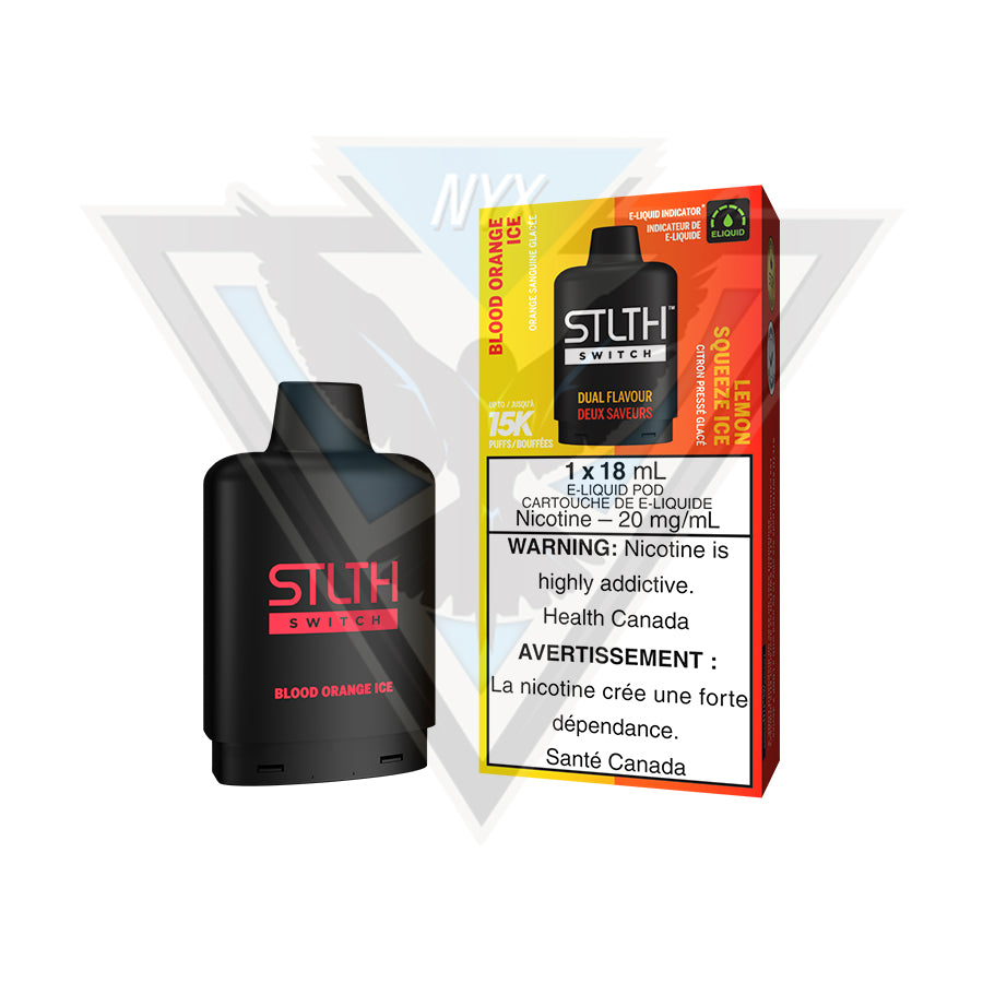 STLTH SWITCH POD PACK BLOOD ORANGE ICE AND LEMON SQUEEZE ICE - NYX ECIGS - CANADIAN VAPE SHOP