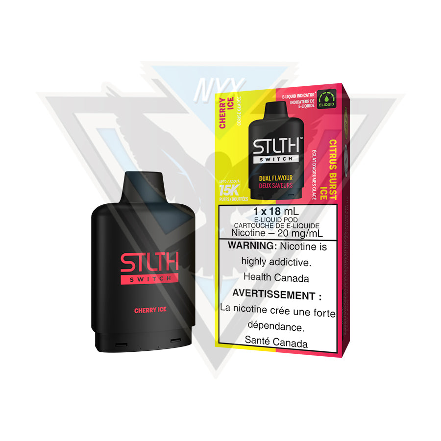 STLTH SWITCH POD PACK CHERRY ICE AND CITRUS BURST ICE - NYX ECIGS - CANADIAN VAPE SHOP