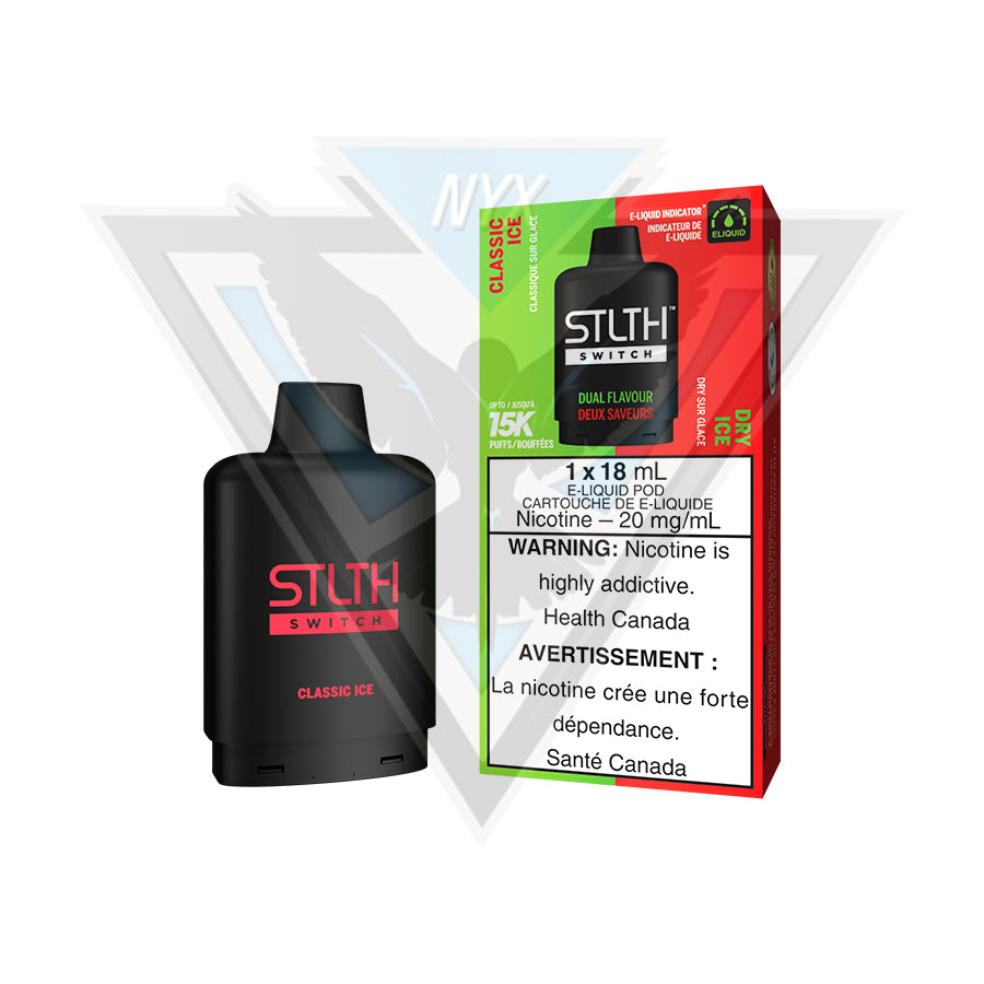 STLTH SWITCH POD PACK CLASSIC ICE AND DRY ICE - NYX ECIGS - CANADIAN VAPE SHOP